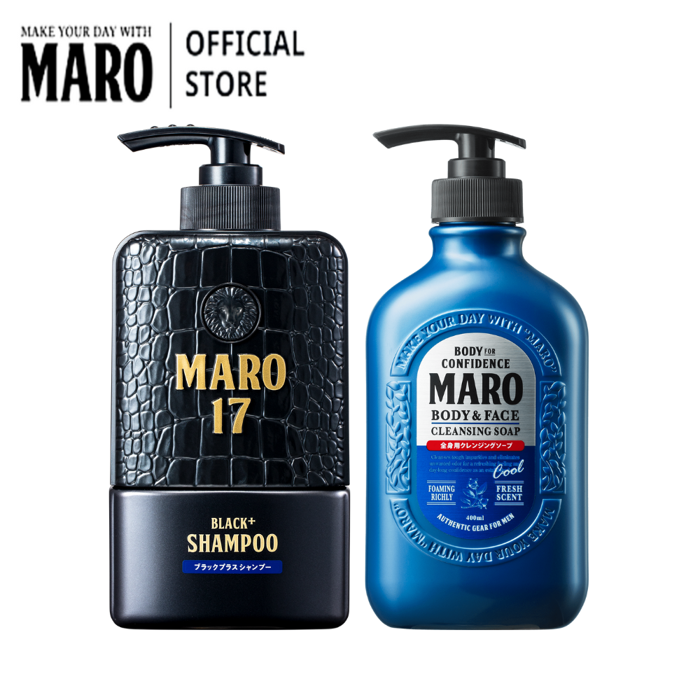 Maro X3 Head to Toe Set - 17 Black Plus Shampoo & Cleansing Soap Cool ราคา 1,020 บาท*ส่งฟรี