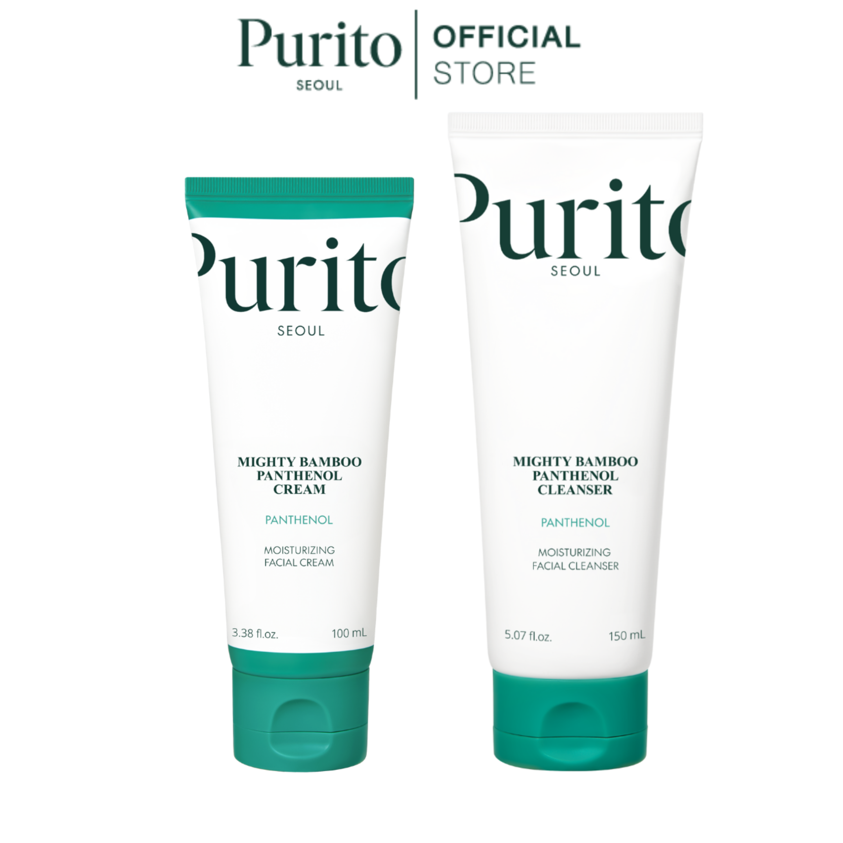 [Moisturizing Duo That Protects Against Pm2.5] Purito Seoul Mighty Bamboo Panthenol Cream 100 Ml. Mighty Bamboo Panthenol Cleanser 150 Ml. Purito Seoul Mighty Bamboo Panthenol Cleanser 150 Ml. Mighty Bamboo Panthenol Cleanser. ราคา 1,312 บาท*ส่งฟรี