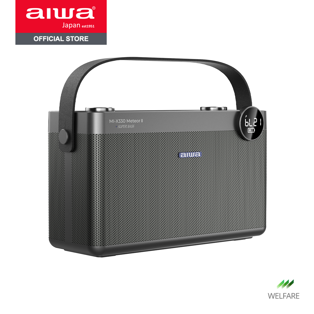 [ผ่อน 0%] AIWA Meteor (Gen II) Bluetooth Speaker ลำโพงบลูทูธพกพา SUPER BASS ราคา 3,990 บาท*ส่งฟรี