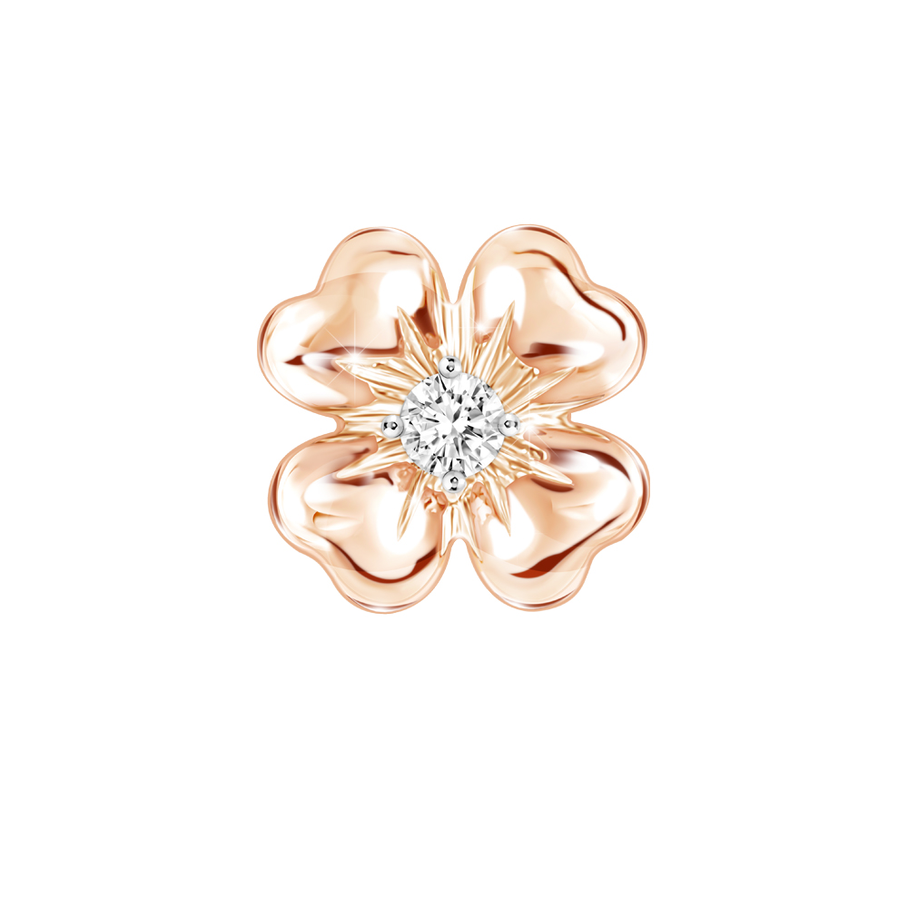 Prima Diamond Earrings in the Shape of a Little Clover Leaf, 9K Rose Gold Case, Product Code 991E1495-Sg. ราคา 4,900 บาท*ส่งฟรี