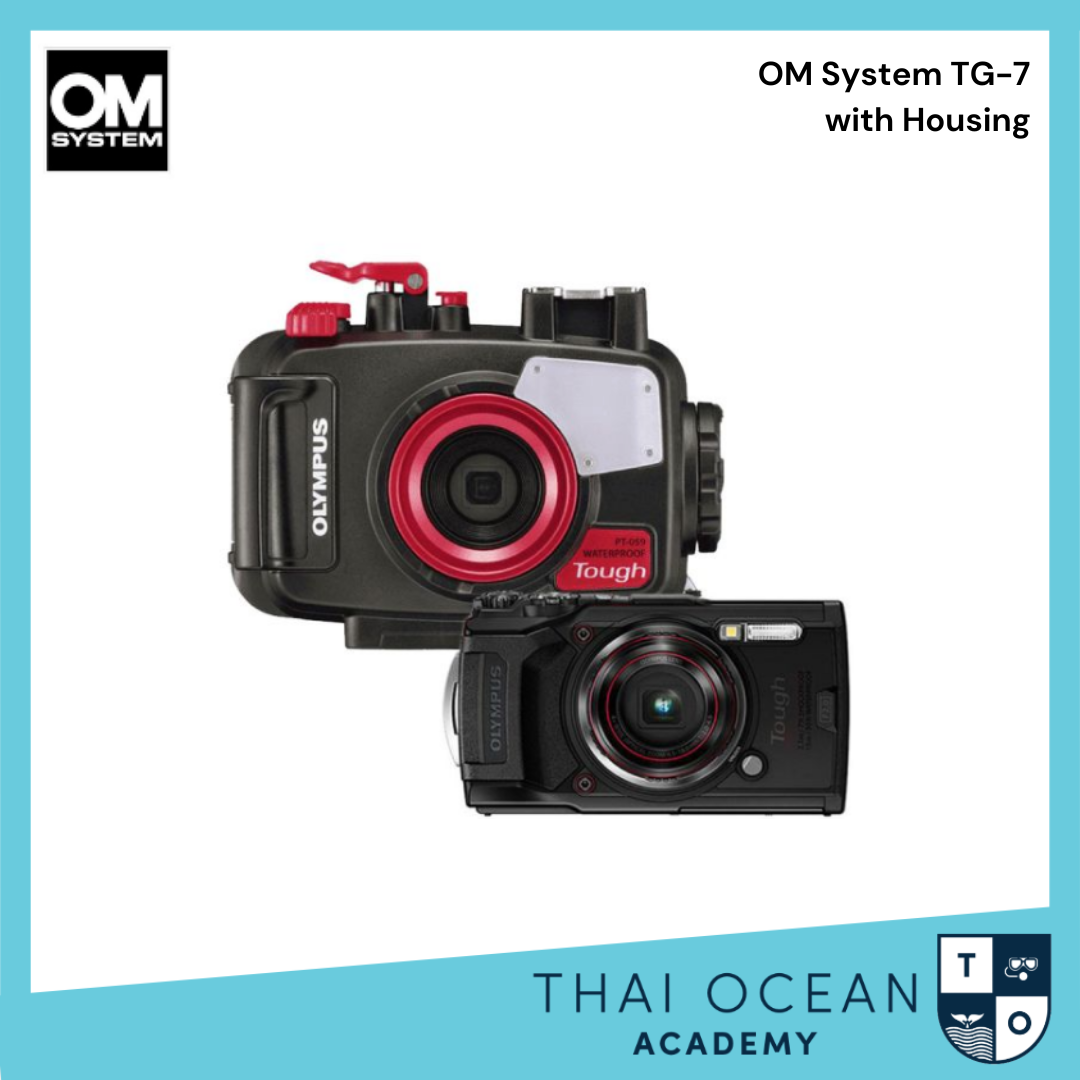 Olympus OM SYSTEM Tough TG-7 & Housing Set กล้องกันน้ำโอลิมปัส TG-7 พร้อม Housing สำหรับดำน้ำ ราคา 12,490 บาท*ส่งฟรี