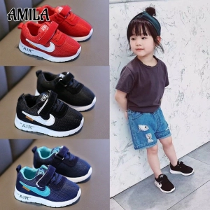 ภาพหน้าปกสินค้าAMILA รองเท้าผ้าใบสำหรับเด็ก,รองเท้าตาข่ายรุ่นใหม่สไตล์เกาหลีระบายอากาศได้ดีพื้นนุ่มกันลื่น ที่เกี่ยวข้อง