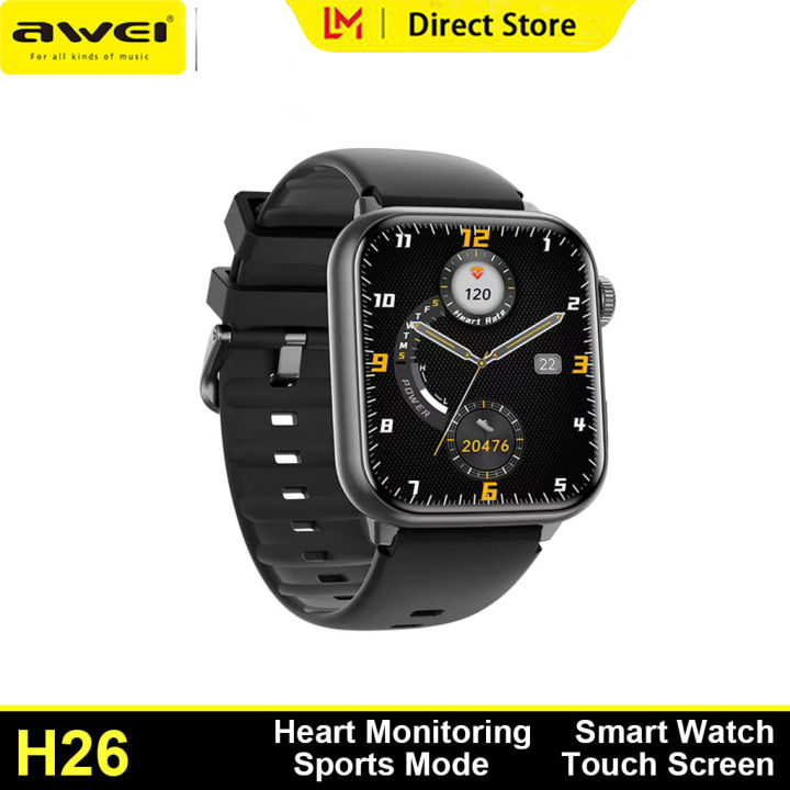 1.95 + sports modes supports Bluetooth phone call ipx67 waterproof magnetic charging sport watch for outdoor sport iwei H26 smart watch 100 inch ultra-large TFT touch control screen ราคา 1,376 บาท*ส่งฟรี