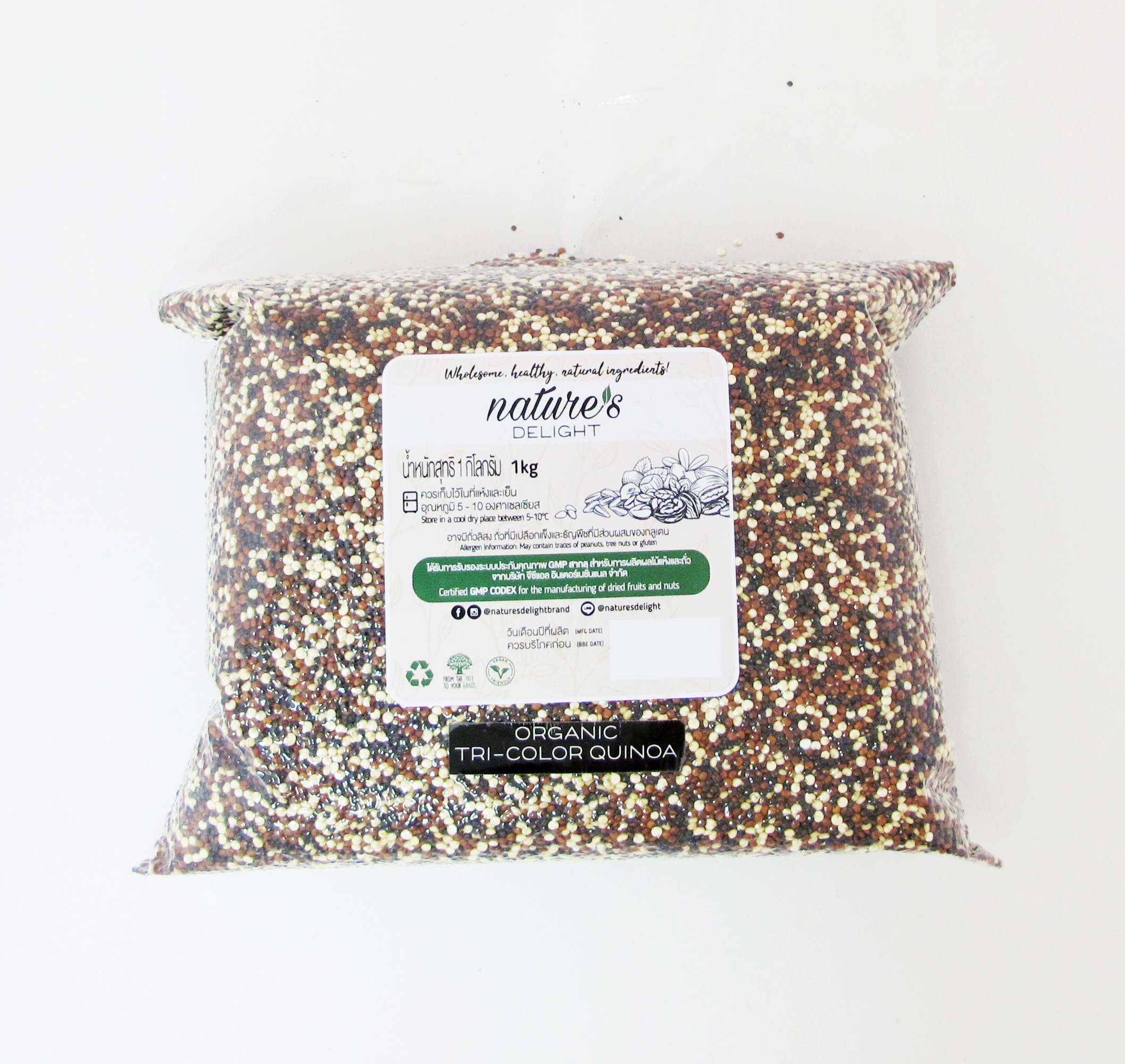 Nature's Delight Tricolor Quinoa 1kg Bulk Pack/ Three-Color Quinoa 1kg, Nature's Delight Brand ราคา 280 บาท*ส่งฟรี