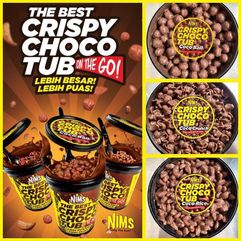รูปภาพเพิ่มเติมเกี่ยวกับ Nims crispy choco tube นำเข้ามาเลเซีย โกโก้ครันช์เคลือบชอคโกแลต