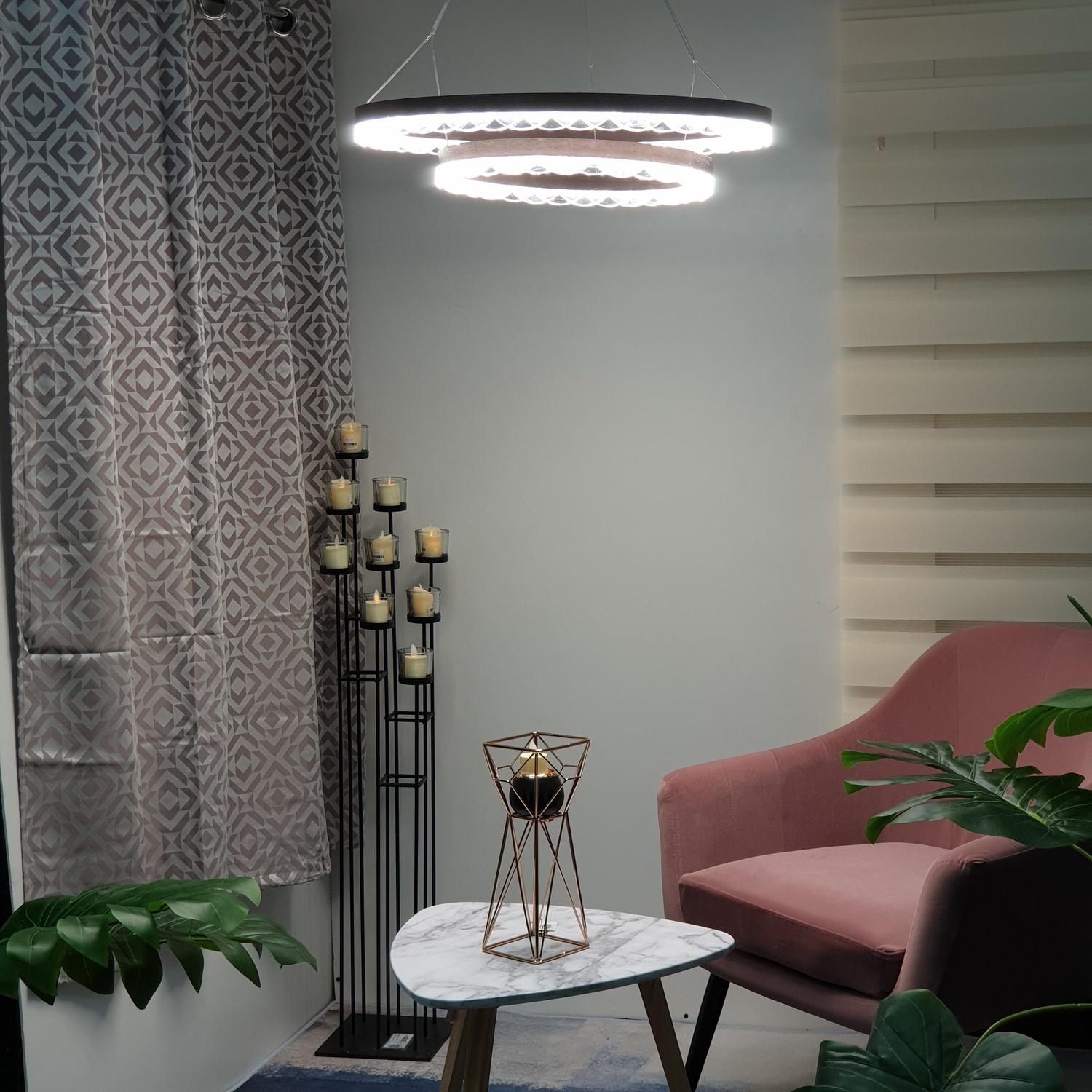 EILON โคมไฟแขวนโมเดิร์น 63วัตต์คูลไวท์ KDD7016 สีน้ำตาลอ่อน ราคา 2,550 บาท*ส่งฟรี