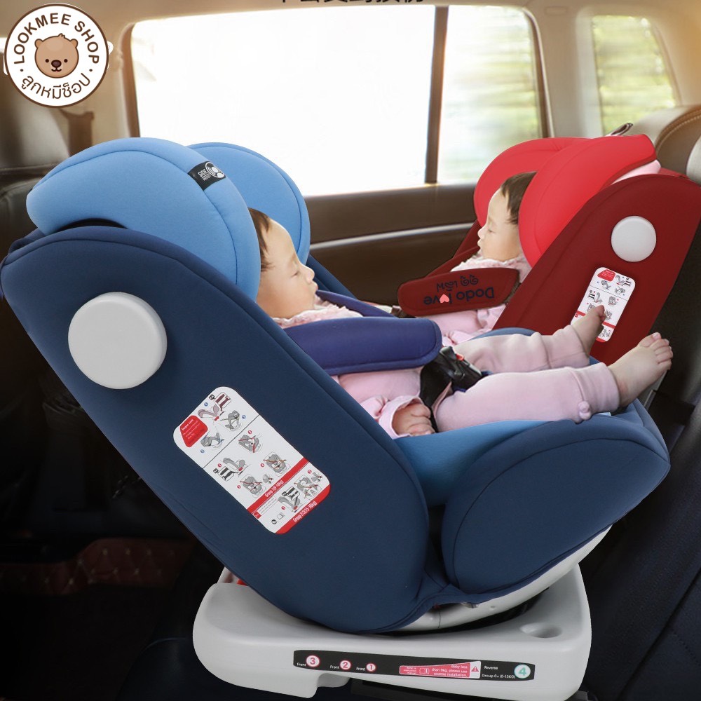 LOOKMEESHOP CarSeat หมุนได้ 360 องศา คาร์ซีทรุ่นพรีเมี่ยมKL005 เบาะติดรถยนต์เด็ก มีระบบล็อคพิเศษ ISOFIX และแบบเข็มขัด สำหรับเด็กแรกเกิด - 12 ขวบ ราคา 3,750 บาท*ส่งฟรี