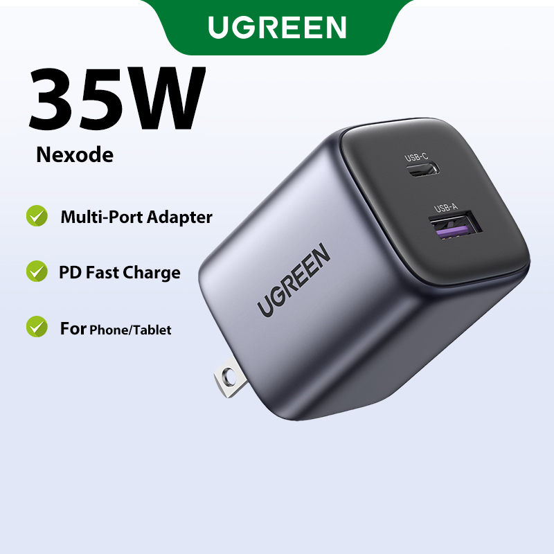 【Nexode】Ugreen Gan 35W Fast Charger Foldable Adapter for iPad Pro Samsung S26 S25 S24 Ultra Model:15538