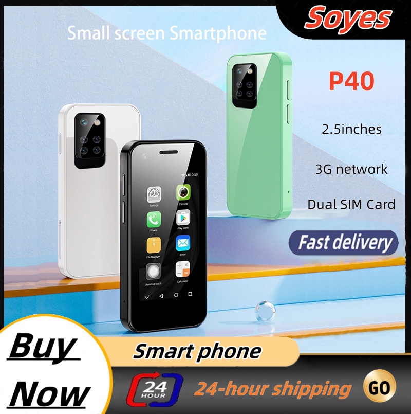 SOYES P40 Mini Android Mobile Phone 2.5 Inch Display 5MP Dual Camera Dual SIM 3G Cute Little Smartphone ราคา 540 บาท*ส่งฟรี