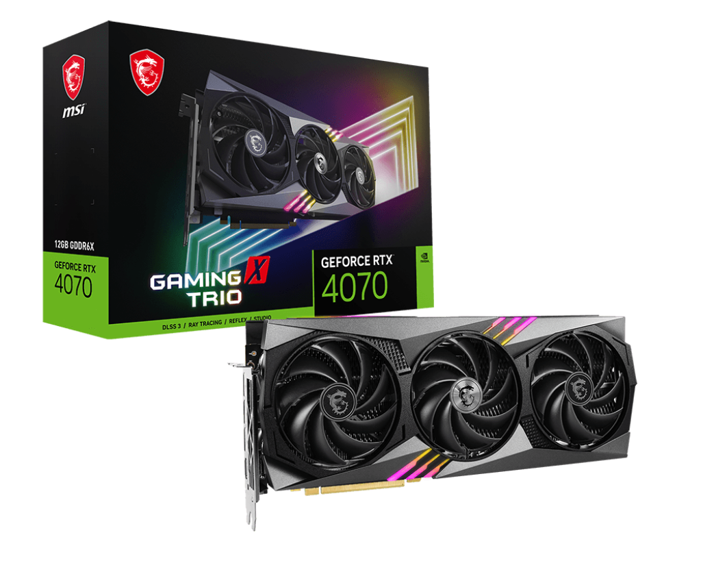 VGA(การ์ดจอแสดงผล) MSI RTX 4070 GAMING X TRIO 12G WARRANTY 3Y ราคา 29,990 บาท*ส่งฟรี
