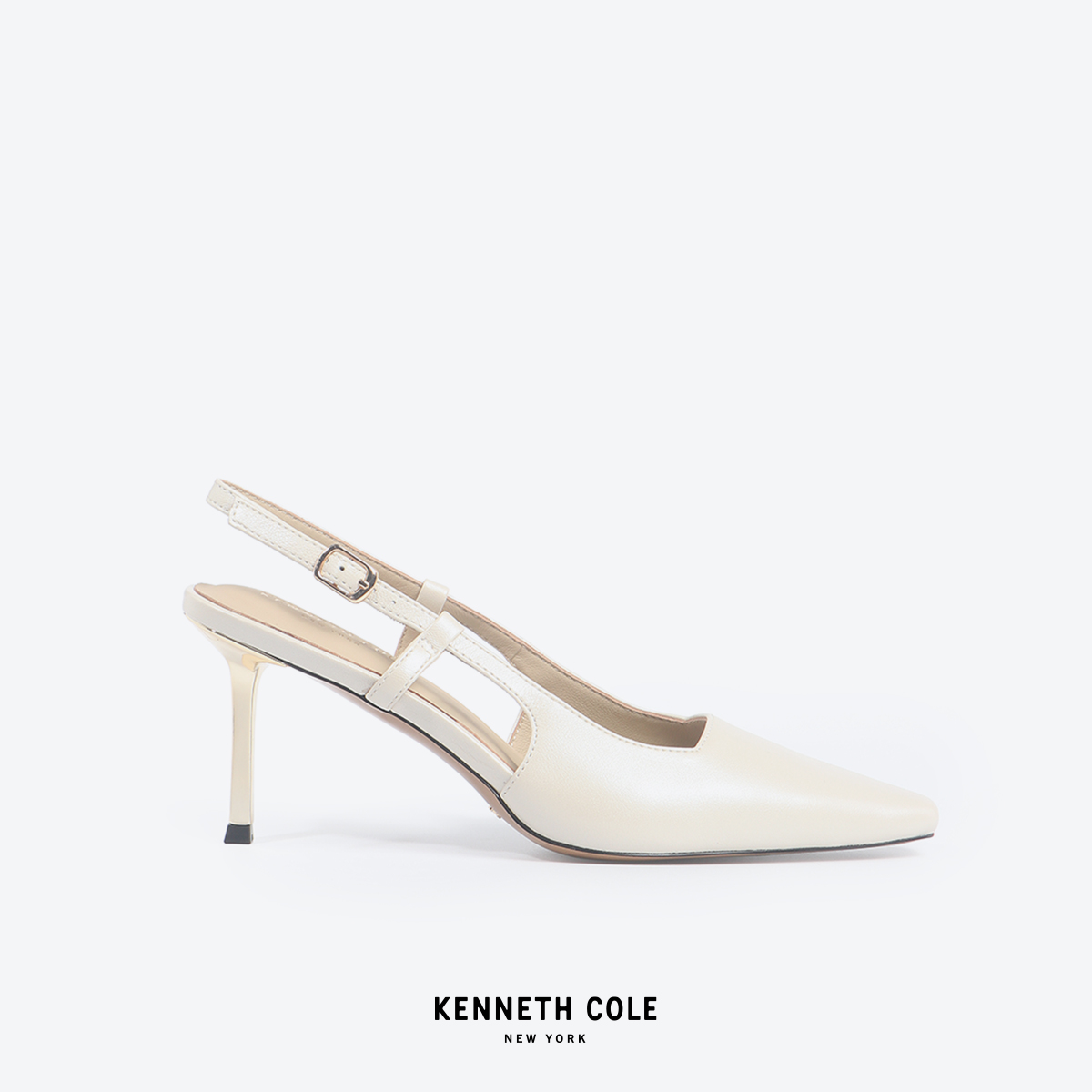 Kenneth Cole Women's High Heel Shoes Model Mia Slingbacks White Pearl Pearl White (Hel - Ks85099Le-131) ราคา 5,990 บาท*ส่งฟรี