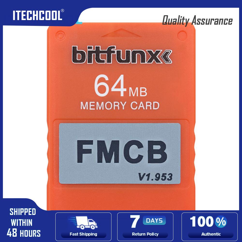 FMCB McBootการ์ดความจำ64MBฟรีMC Boot V1.953สำหรับSony PS2เกมคอนโซลอุปกรณ์คอมพิวเตอร์