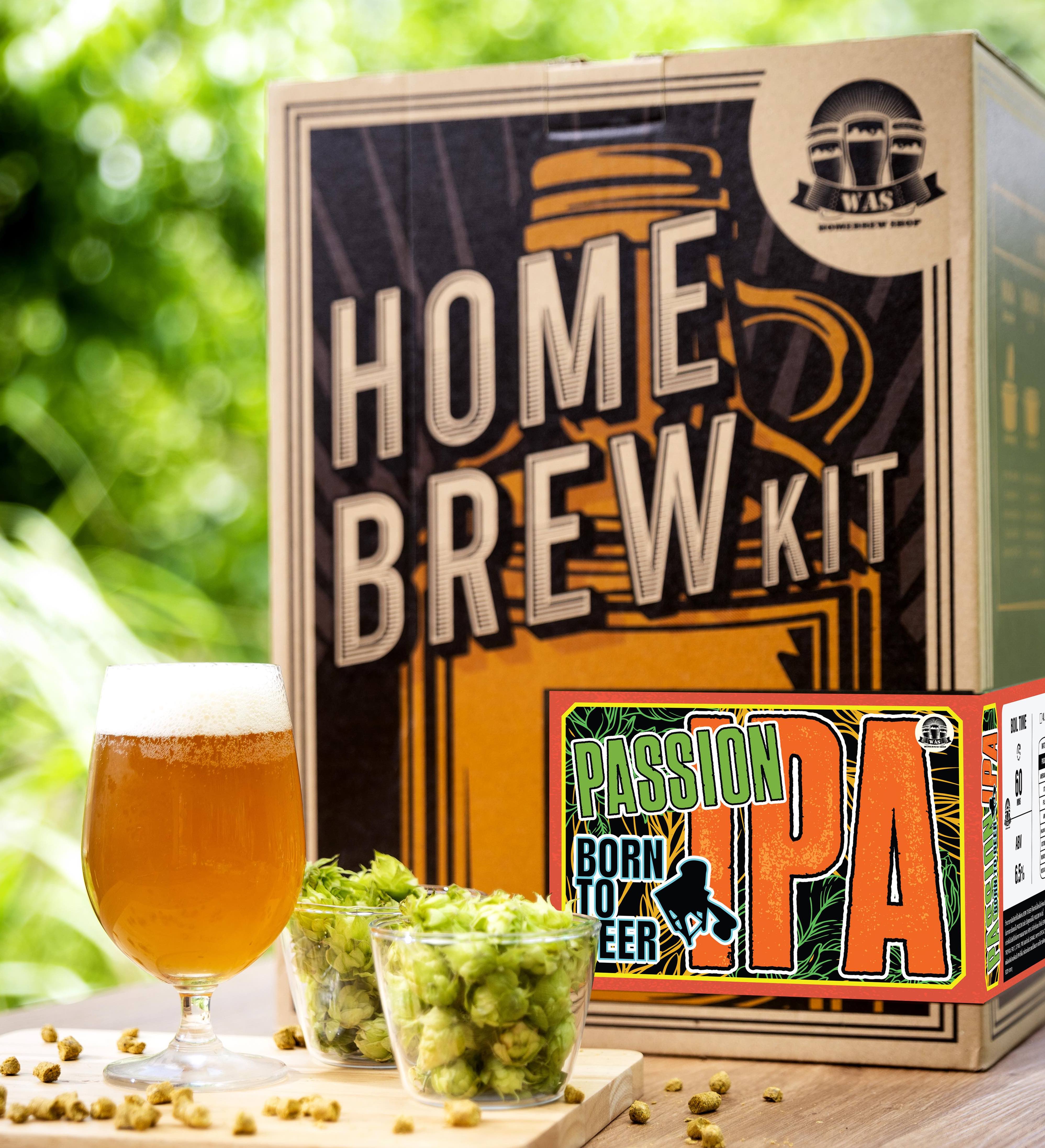 WAS HOMEBREW KIT Pasion IPA by Born to Beer 4/10/20Liters วอส​ โฮมบรูวคิท 4/10/20ลิตร ชุดทำเครื่องดื่มคราฟท์ Pasion IPA ราคา 3,590 บาท*ส่งฟรี