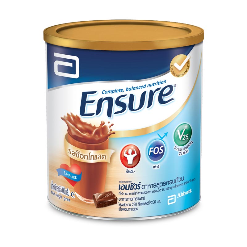 รายละเอียดเพิ่มเติมเกี่ยวกับ Ensure Gold 400กรัม เอนชัวร์ รสช็อกโกแลต อาหารเสริมสูตรครบถ้วน (โฉมใหม่)