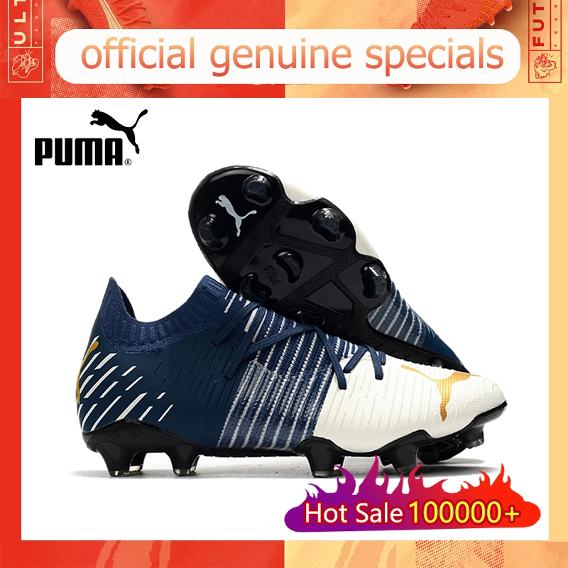 ภาพหน้าปกสินค้าPuma F Z 1.1/สีน้ำเงิน Men's รองเท้าฟุตซอล - The Same Style In The Mall-Football Boots-With a box