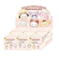 TOPTOY x ตุ๊กตาแขวนผ้าเคลือบพลาสติก ซานริโอ คอลเลกชันหมีขนนุ่ม Blind Box Sanrio Family: Fluffy Bear Series Mini Figures – Surprise Bag