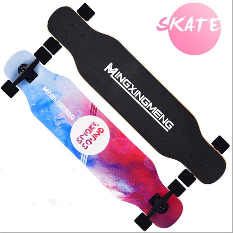 โปรโมชั่น Skateboard สเก็ตบอร์ด สเก็ตบอร์ดยาว สเก็ตบอร์ดสำหรับเล่นบนถนน ลองบอร์ด (107cm Freestyle longboard skateboard ) พร้อมส่ง ราคาถูก สเก็ตบอร์ด สเก็ต
