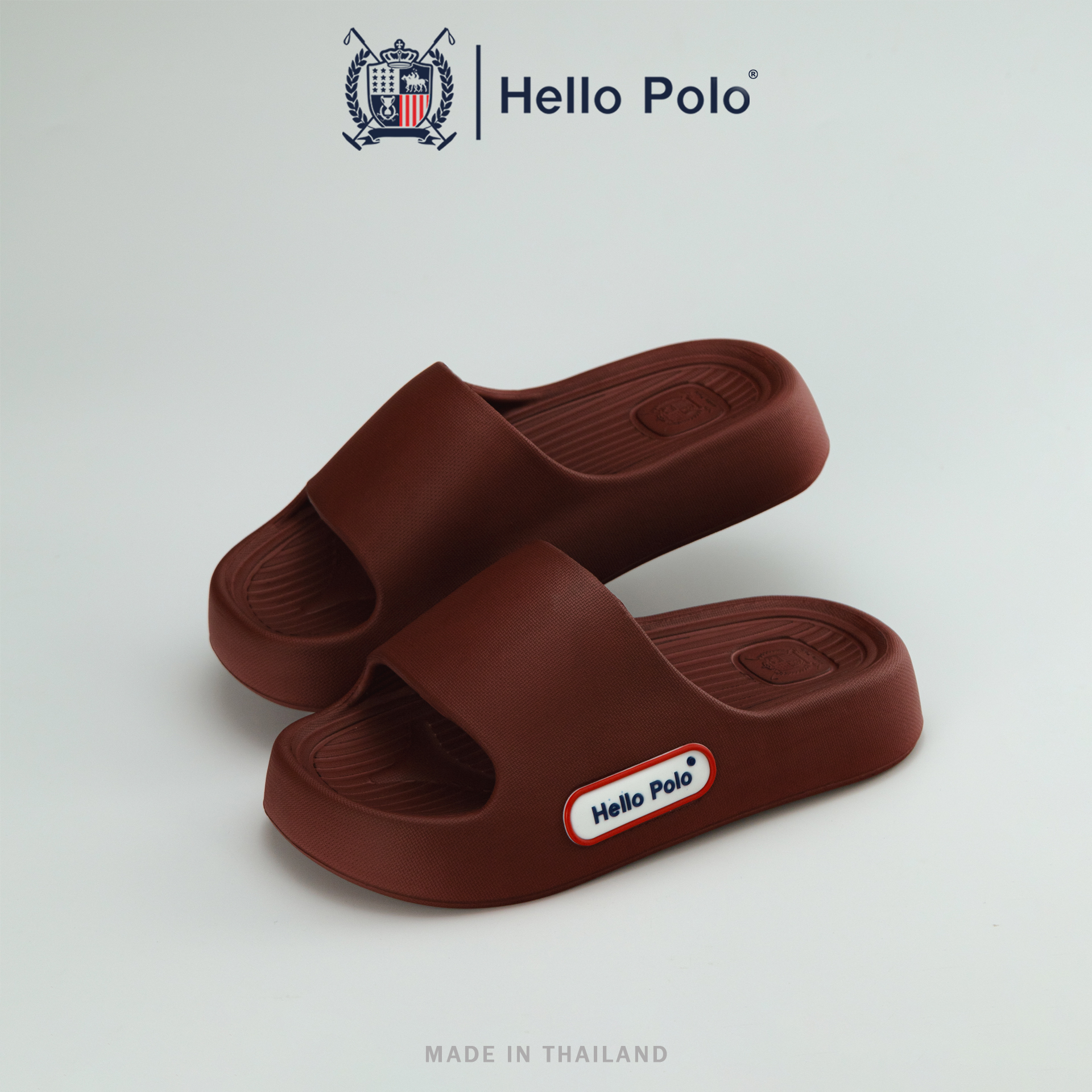 Hello Polo Women's Sandals, Thick Soles, Soft, Eva Material, Anti-Slip and Durable. Simple Design, Outdoor, Fashion, Unisex Hp8058 ราคา 99 บาท*ส่งฟรี