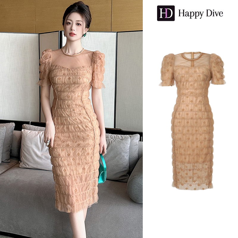 Happy Diva Women's Dresses, Orange Dresses, Mesh Dresses, Work Dresses, High-Class Dresses, Vintage Dresses, Party Dresses, Evening Dresses 21146 ราคา 2,048 บาท*ส่งฟรี