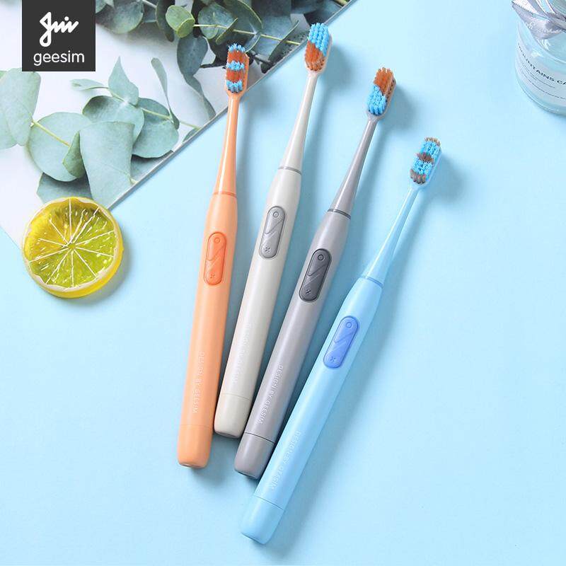  ตาก geesim G02 Electric Toothbrushes Sonic Vibration แปรงฟันไฟฟ้า แปรงสีฟันไฟฟ้าแบบชาร์จได้ พร้อมหัวเปลี่ยน Ultrasonic Toothbrush