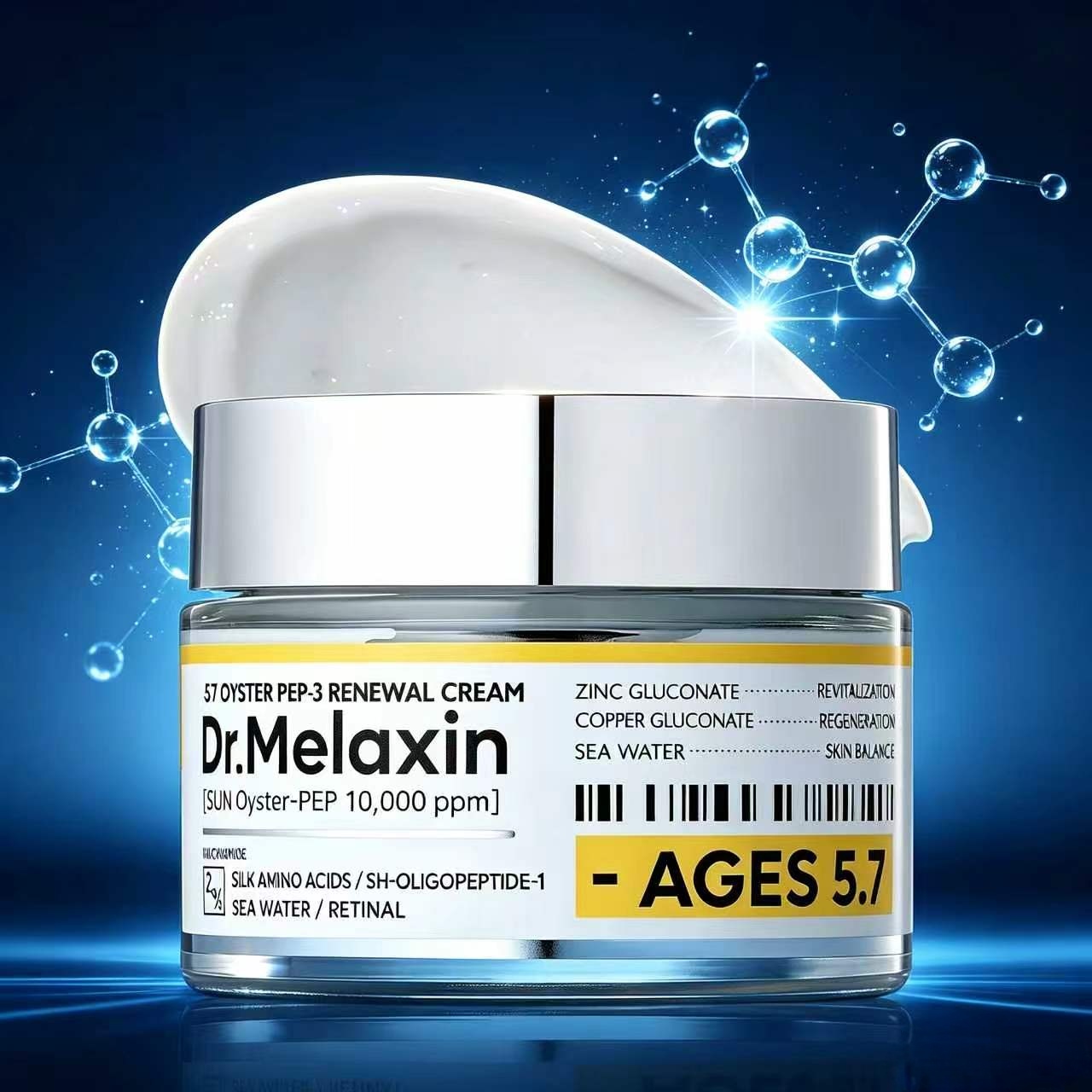 Dr. Melaxin Oyster Pep3 Skin Revitalizing Cream 50 Ml. Moisturizer Rich in Oyster Extract Pep3 Delivers Deep Nourishment. Maintains Skin's Moisture All Day. Restores Skin's Elasticity. Adjusts Skin Tone to Be Bright and Not Dull. ราคา 459 บาท*ส่งฟรี