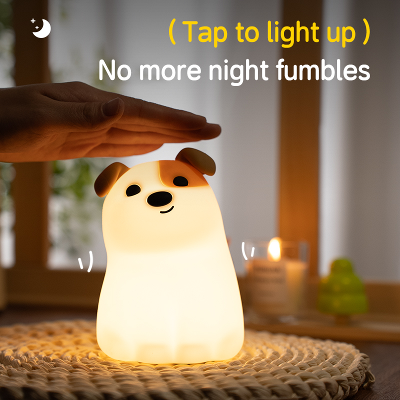 Dog Night Light-silicone soft, auto-off, 7 colors change ราคา 400 บาท*ส่งฟรี