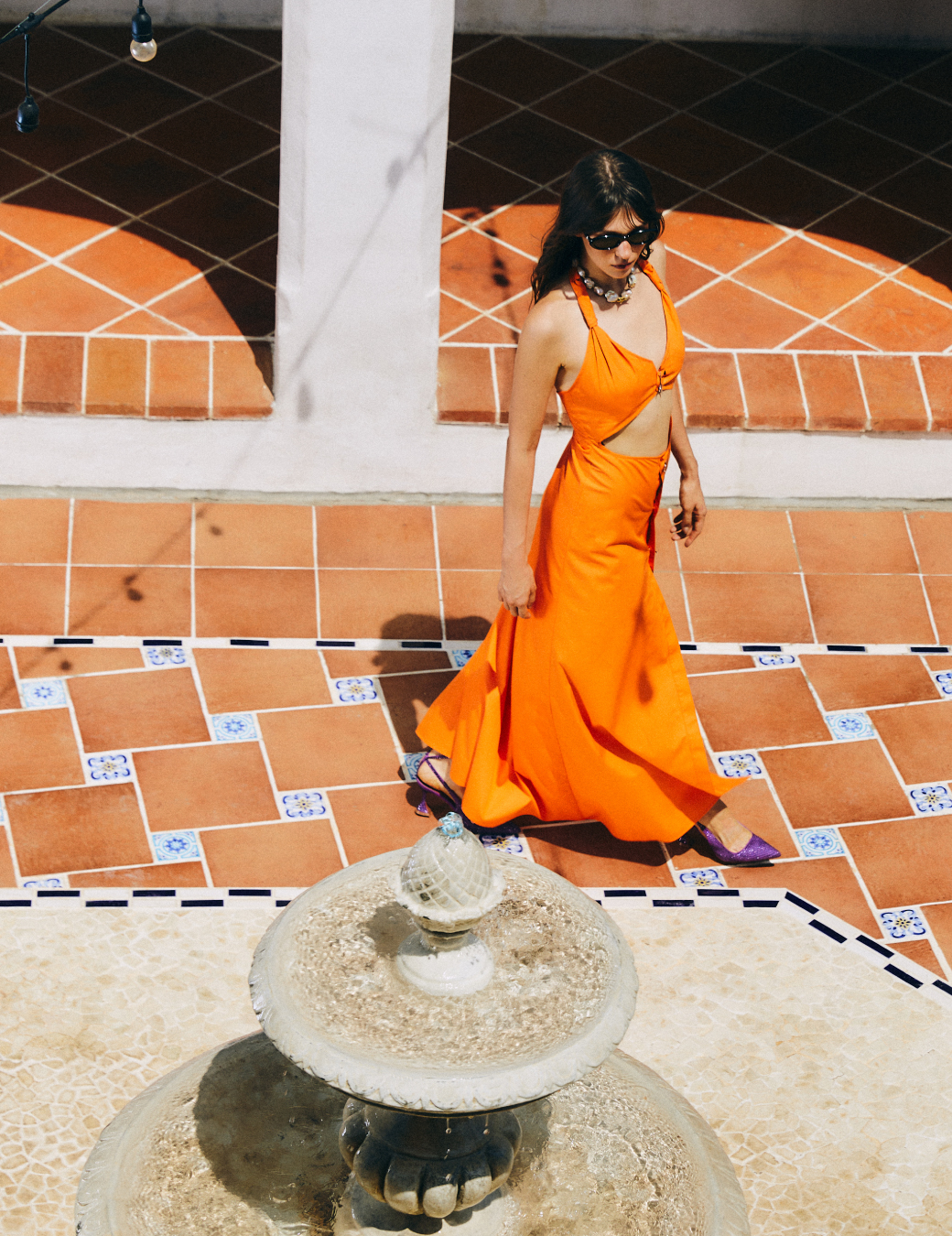 Vinn Patararin - Cotton Halter Neck Dress - Long Dress with Halter Neck ราคา 7,290 บาท*ส่งฟรี