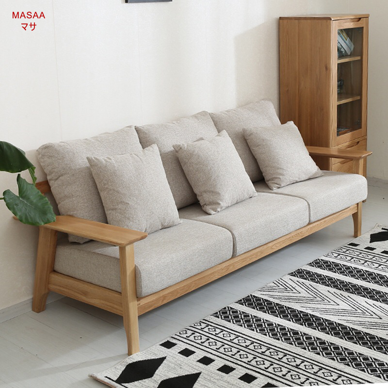 SF2003 Triple โซฟาไม้โอ๊ค 3 ที่นั่ง Japan Lake x ผ้า PASAYA ราคา 51,000 บาท*ส่งฟรี