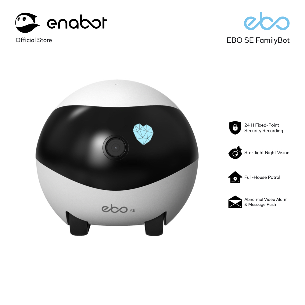 กล้องถ่ายรูป กล้องดิจิตอล Enabot อัจฉริยะ หุ่นยนต์ Ebo Se Familybot มือถือสำหรับการรักษาความปลอดภัยภายในบ้าน ราคา 4,590 บาท*ส่งฟรี