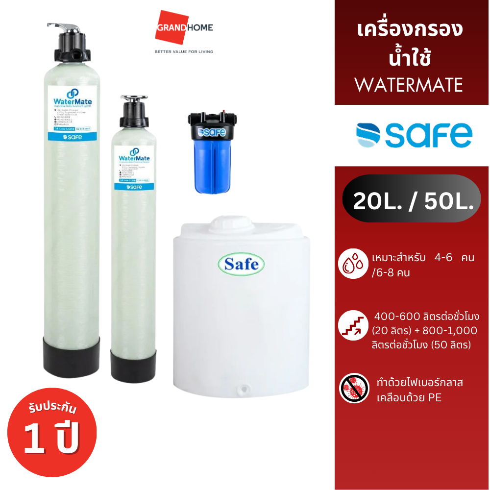 Safe watermate 20L / 50L water purifier model a01 a02 A03 A04 water treatment machine water purifier use-grandhomemart ราคา 13,900 บาท*ส่งฟรี