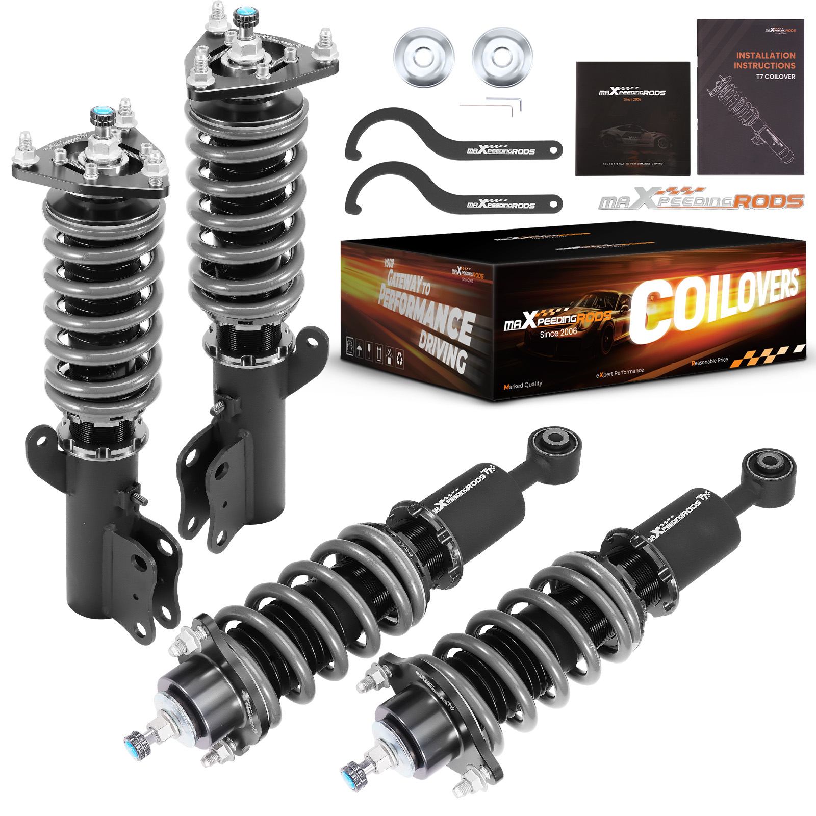 อุปกรณ์และชิ้นส่วนยานยนต์ maXpeedingrods Lancer T7 Mitsubishi Lancer Cx Cy Outlander Sport ปรับ Coilover โช้คอัพ,24 ระดับ,ปรับความสูง 2008-2020 ราคา 19,200 บาท*ส่งฟรี