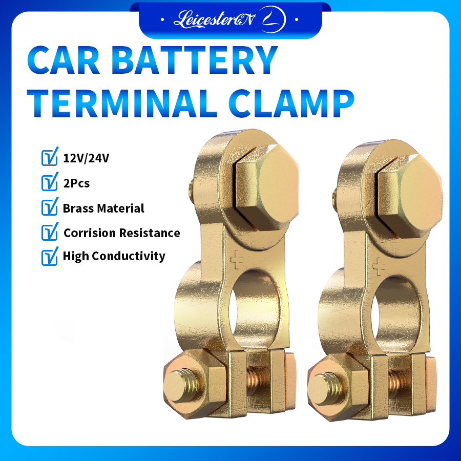 【free gaskets】LST 12V/24V Battery Terminal Connectors Heavy-Duty Battery Terminal Positive & Negative Car Battery Terminals Clamps Kit Copper 17mm 300A (Battery Terminals T016) ราคา 169 บาท*ส่งฟรี
