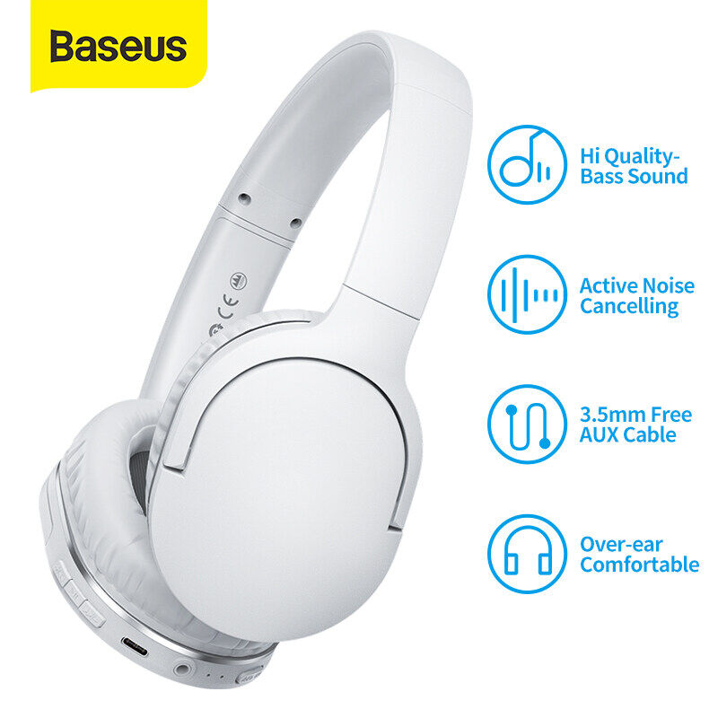 Baseus Official Store D02 Pro หูฟังครอบหู หูฟังไร้สาย หูฟังกีฬา หูฟังบลูทูธ แบบพกพา 5.0 หูฟังสำหรับ iPhone Xiaomi Vivo Oppo