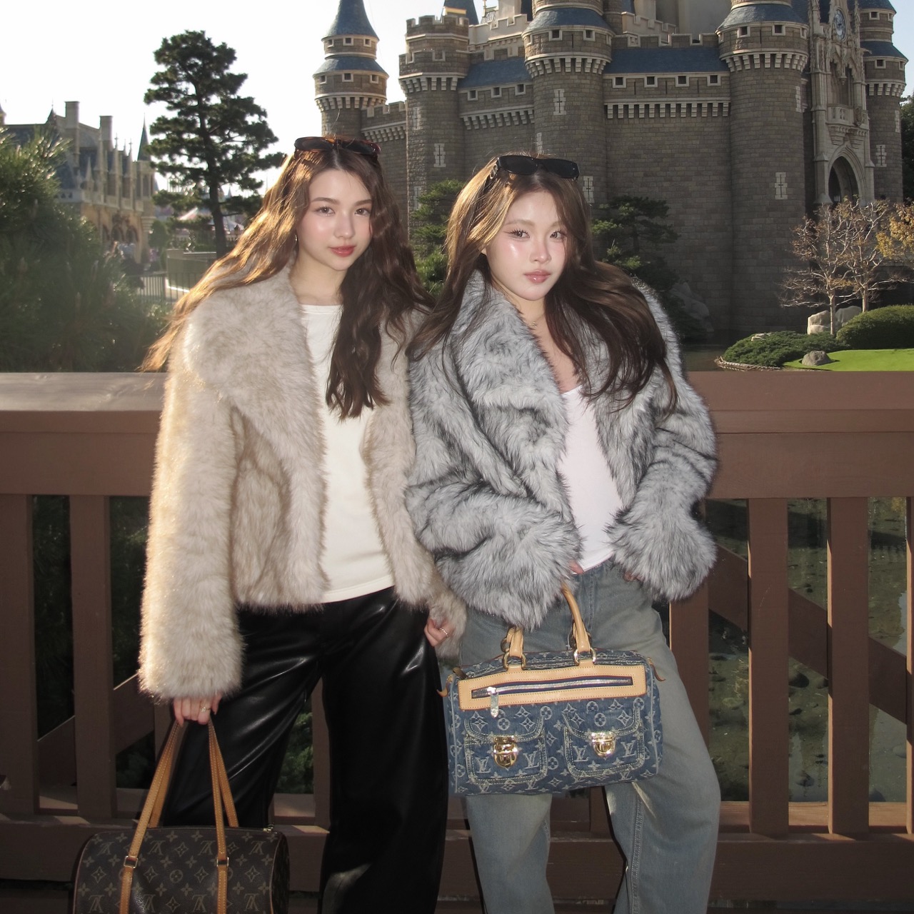 Malimays - Julia Fur Jacket, Short Fur Jacket, Gradient Color, with Side Pockets. ราคา 1,161 บาท*ส่งฟรี