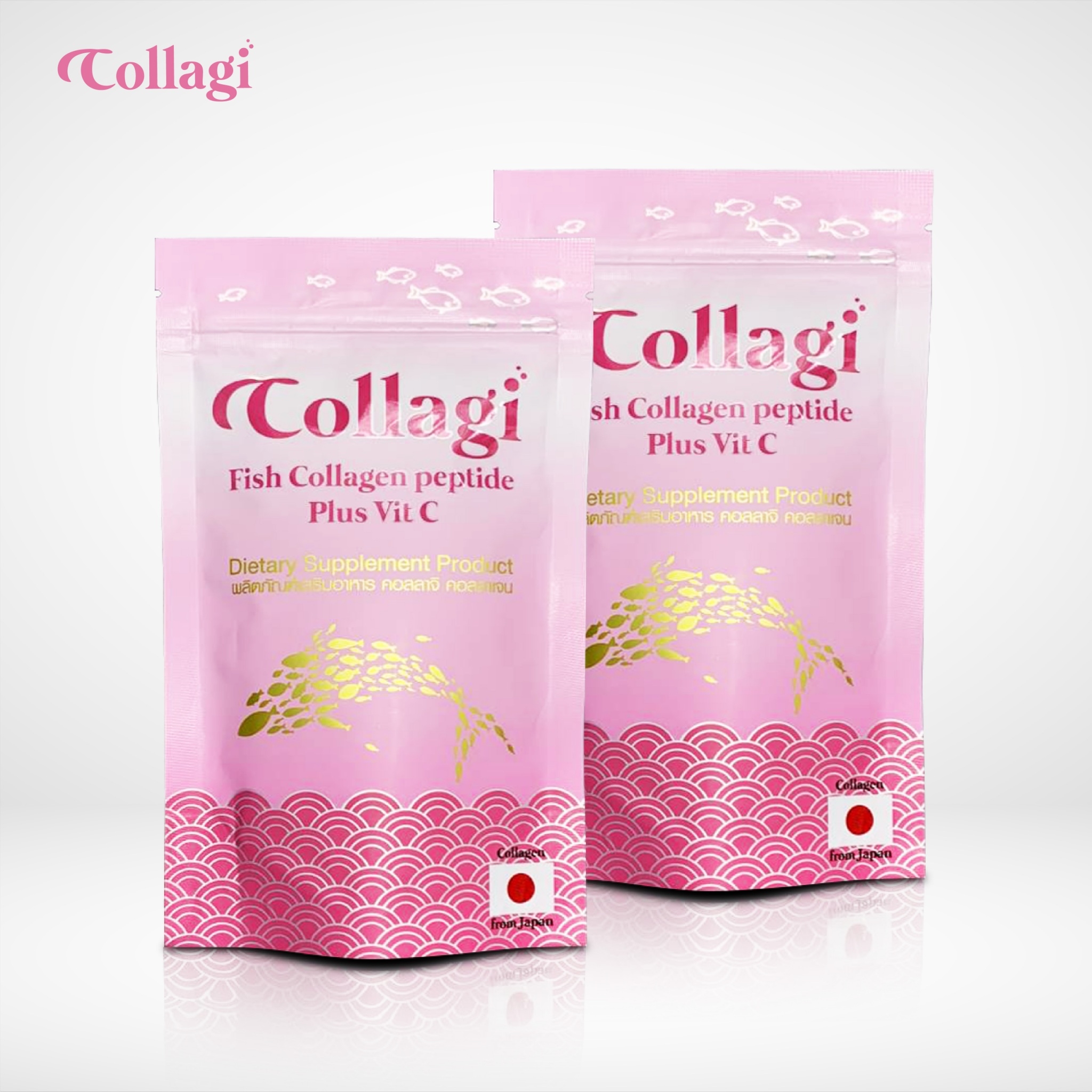 1แถม1 Collagi Collagen peptide 50,000 mg. plus vitamin c 30mg. คอลลาจิ คอลลาเจนจากประเทศญี่ปุ่น เพิ่ม วิตามินซี 30มล. (2ซอง) ราคา 210 บาท*ส่งฟรี