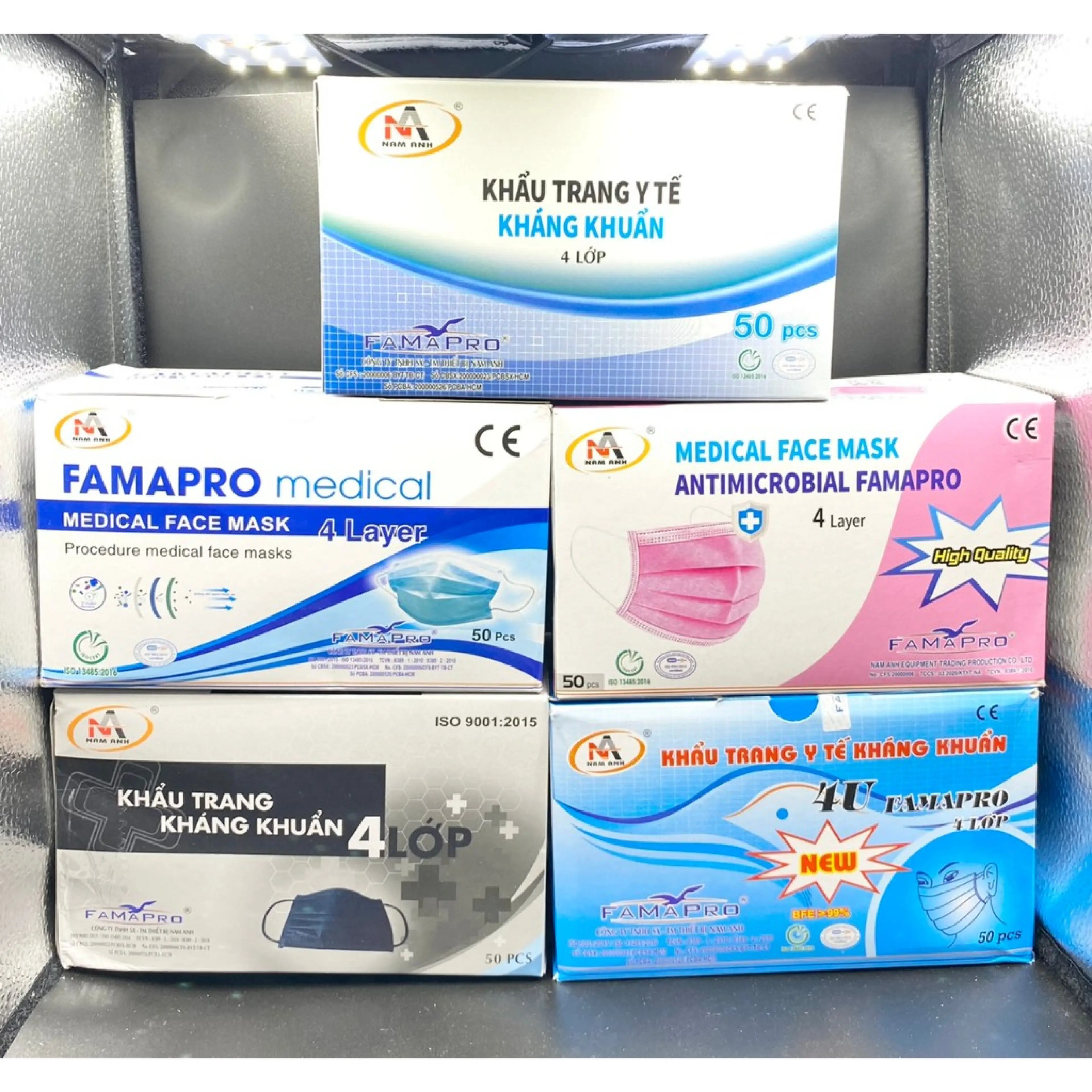 🔥มาใหม่🔥ผ้าปิดจมูก หน้ากากอนามัย งานดีมาก สำหรับผู้ใหญ่ (1 กล่องมี 50 ชิ้น) (มี 4 สี)