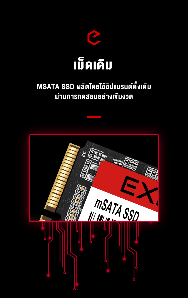 รูปภาพเพิ่มเติมของ EXRAM mSATA SSD 128GB 256GB 512GB 1TB ฮาร์ดไดรฟ์ภายในความเร็วสูงฮาร์ดไดรฟ์ภายในสำหรับแล็ปท็อปฮาร์ดดิสก์เดสก์ท็อป