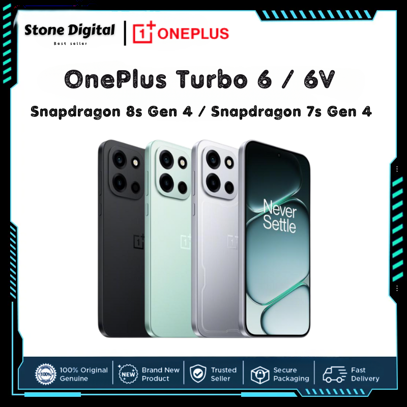 Oneplus Turbo 6 / Oneplus Turbo 6V China Rom Snapdragon 8S Gen 4 / Snapdragon 7S Gen 4 6.78 Inches 1272 X 2772 Pixels 9000 Mah 80W Wired ราคา 11,399 บาท*ส่งฟรี