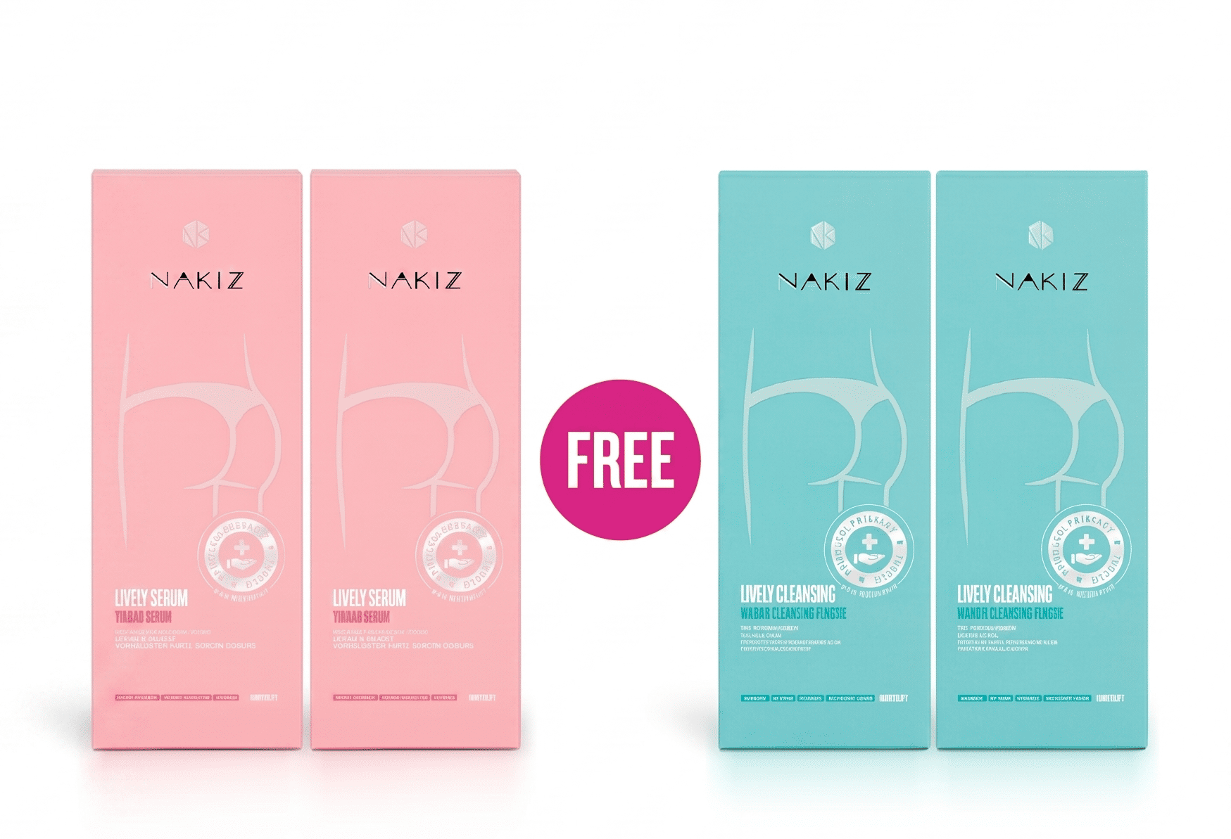 Nakiz [Buy 2 Get 2 Free] - Complete Care for Hidden Areas - Lively Serum + Cleansing. Sister Has an Odor, Has Vaginal Discharge, and Her Skin Is Dark. ราคา 1,200 บาท*ส่งฟรี
