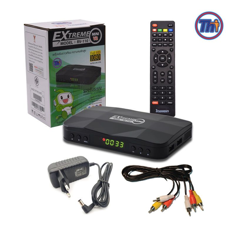 NEW!! กล่องรับสัญญาณทีวีดาวเทียม THAISAT RV-110 new Memory ราคา 480 บาท*ส่งฟรี