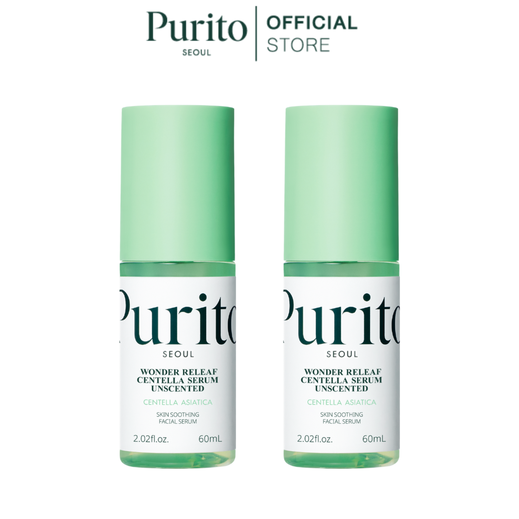[2 Pieces] Purito Seoul Wonder Releaf Centella Serum Unscented 60Ml.Wonder Relief Centella Serum Unscented 60ml. ราคา 1,758 บาท*ส่งฟรี