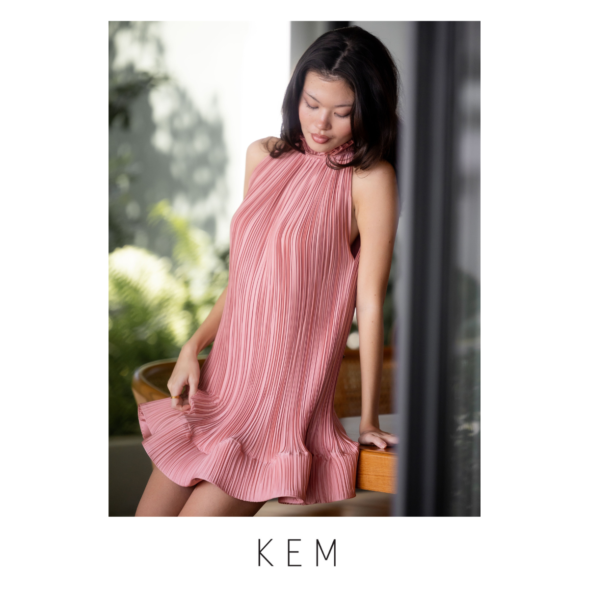 Kemissara Baja Mini Dress - Rose (Pre-Order 7 - 10 Days) ราคา 12,000 บาท*ส่งฟรี