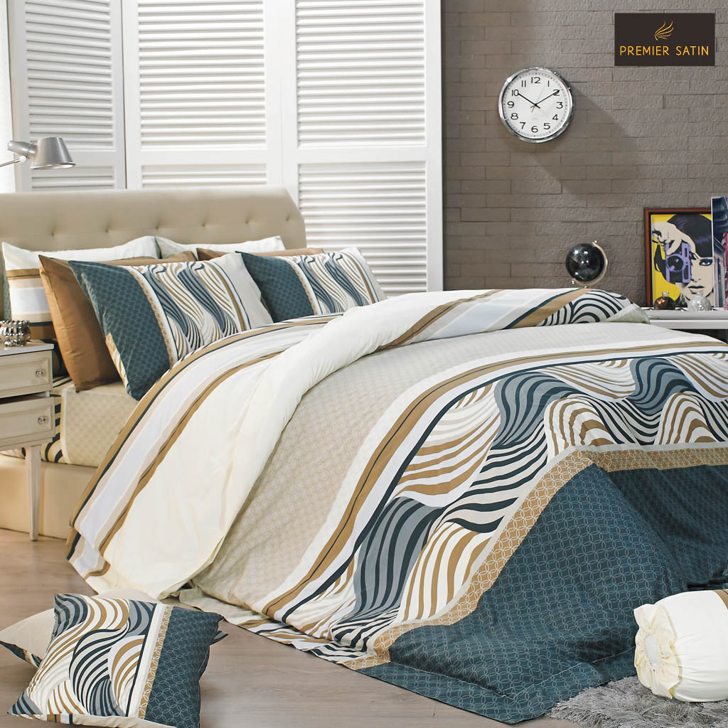 Premier Satin ชุดเซ็ทผ้าปูที่นอน 3.5 ฟุต (3 ชิ้น) + ผ้านวม 60"x80" ป้องกันไรฝุ่น ราคา 999 บาท*ส่งฟรี