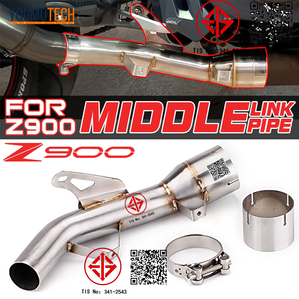 51mm Z900 Slip-on Motorcycle Exhuast Middle Link Pipe Escape Muffler Adapter Connect Pipe Catalytic Delete for Kawasaki Z900 Z 900 Z900E Z900 E Z 900 E 2017-2023 Motorcycle Exhaust Mid Link Pipe Stainless steel ราคา 1,299 บาท*ส่งฟรี