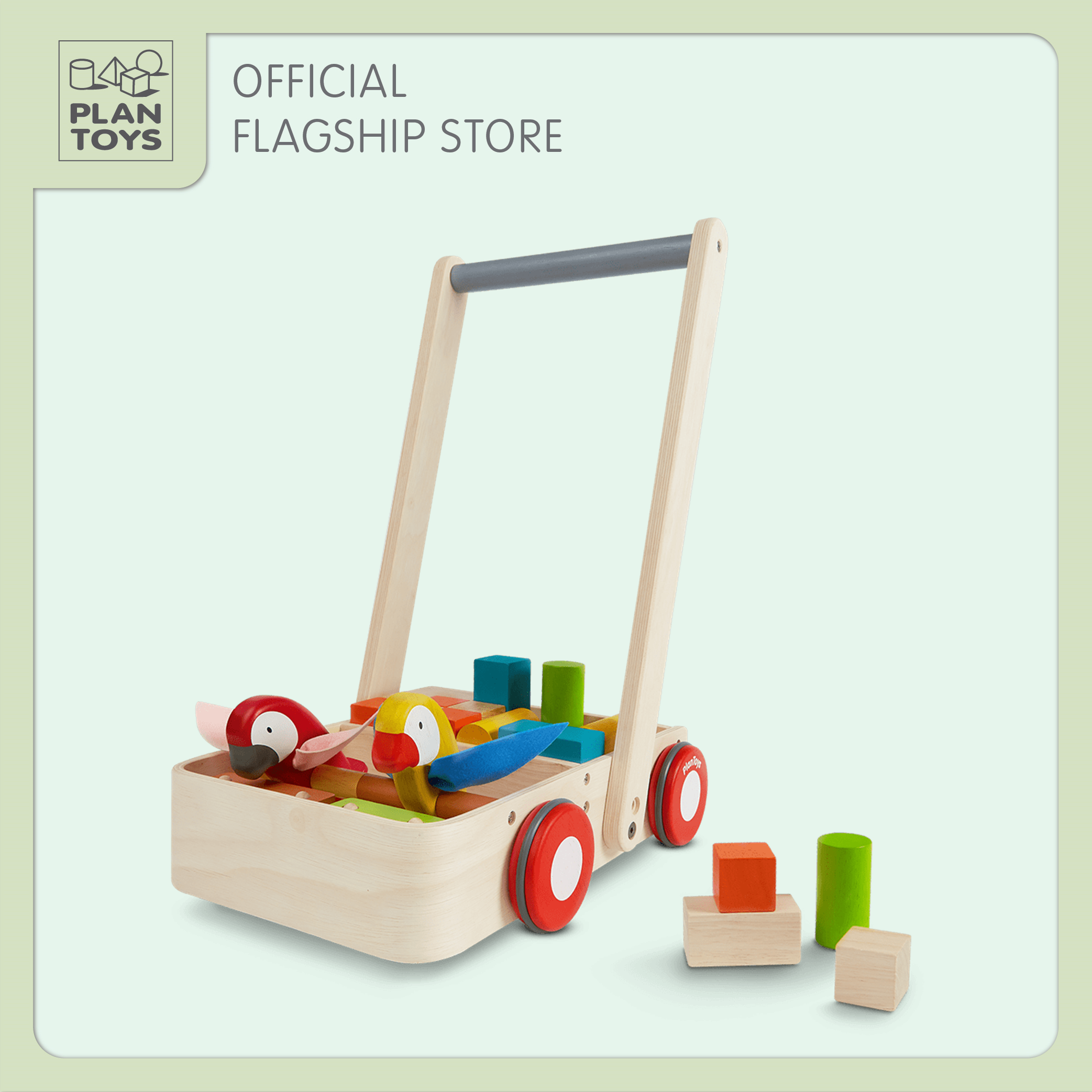 ของเล่นและโมเดลสะสม Plantoys ของเล่นไม้ Bird Walker เบิร์ด วอคเกอร์ เสริมพัฒนาการ สำหรับเด็กอายุ 6 เดือน ขึ้นไป