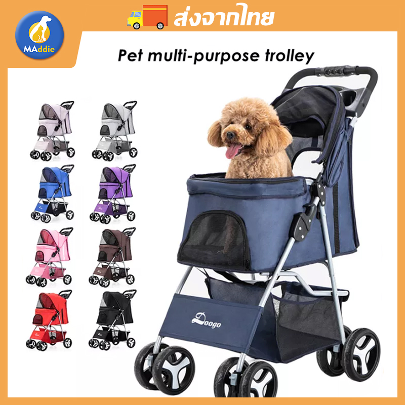 MADDIE รถเข็นสุนัขและแมว รถเข็นสัตว์เลี้ยง Pet trolley 4 ล้อ รถเข็นสุนัขและแมวรถเข็นสัตว์เลี้ยง ถพับเก็บได้คะ รถเข็นสุนัขและแมว LI0309 ราคา 2,259 บาท*ส่งฟรี