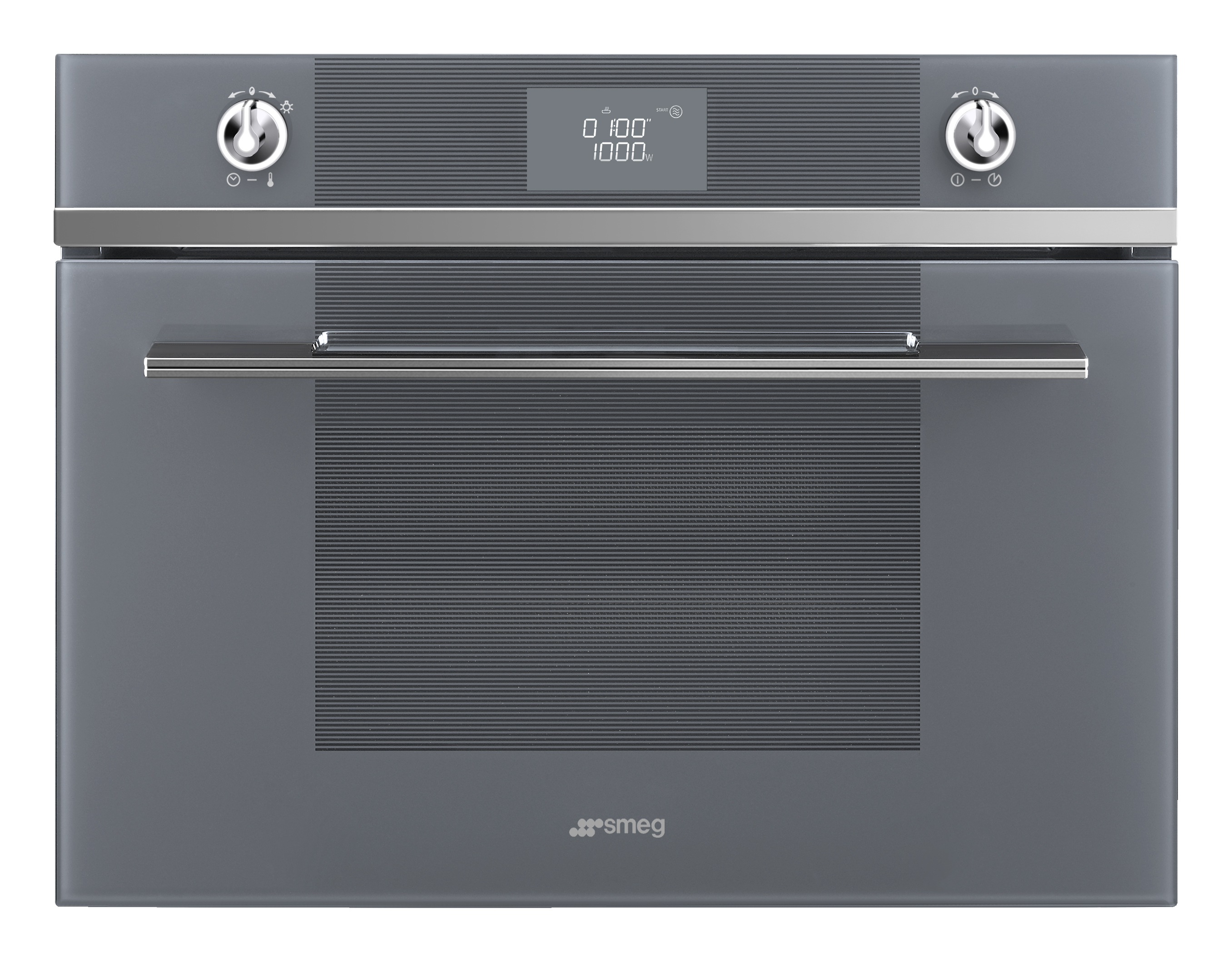 [0% 10 เดือน] (Smeg) เตาอบผสมเตาอบไมโครเวฟ รุ่น SF4102MCS สีเงิน ราคา 101,000 บาท*ส่งฟรี