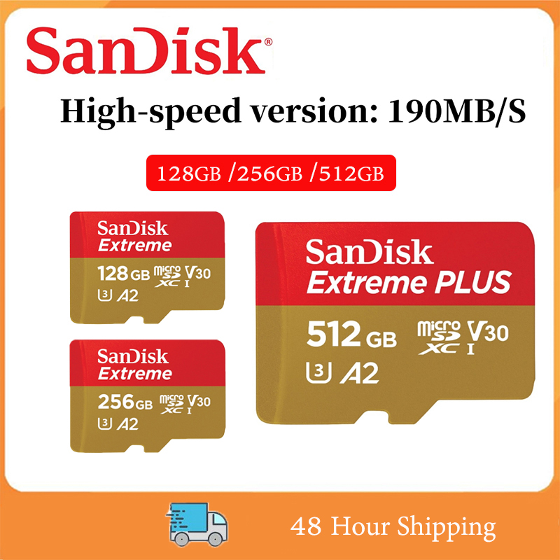 Sandisk Extreme A2 Micro SD Card Memory card 128GB/256GB/512GB/1TB ราคา 60 บาท*ส่งฟรี