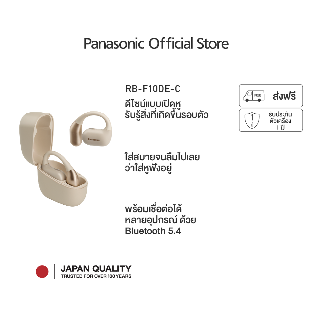 Panasonic หูฟัง True Wireless Open Earphone RB-F10DE