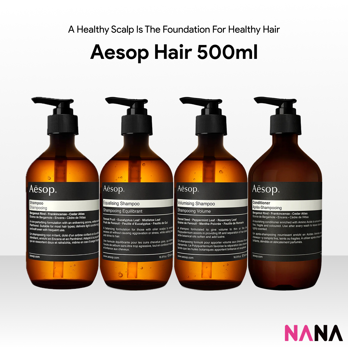 Aesop Hair Care - Classic, Equalizing, Volumizing Shampoo & Conditioner 500ml (Delivery Time: 5-10 Days) ราคา 2,350 บาท*ส่งฟรี